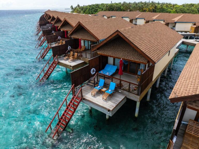 Water Villa sunset view
